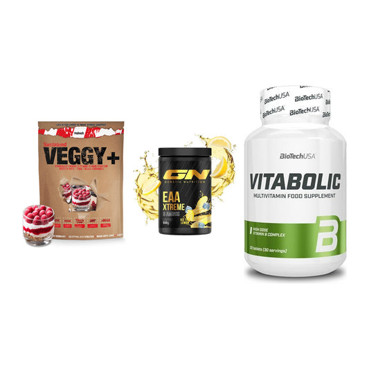 Pflanzliches Set: Sinob VEGGY + GN EAA Xtreme + BioTech Vitabol – alle enthaltenen Artikel