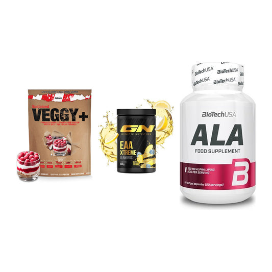 Pflanzliches Set: Sinob VEGGY + GN EAA Xtreme + BioTech ALA – alle enthaltenen Artikel
