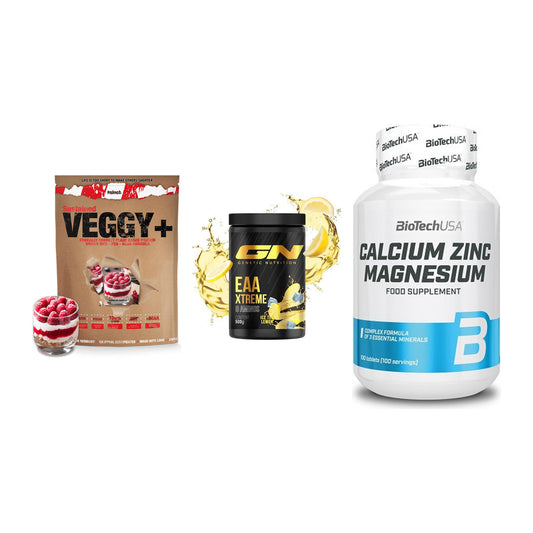 Pflanzliches Set: Sinob VEGGY + GN EAA Xtreme + BioTech Calcium – alle enthaltenen Artikel