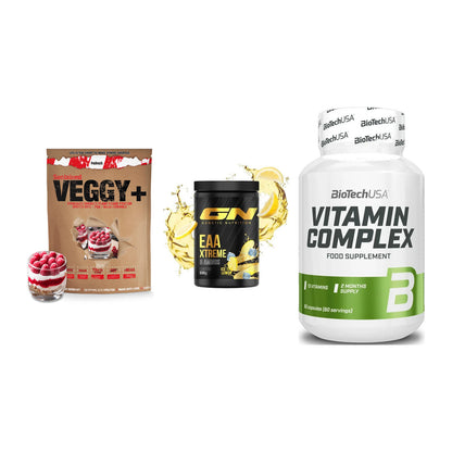 Pflanzliches Set: Sinob VEGGY + GN EAA Xtreme + BioTech Vitamin – alle enthaltenen Artikel