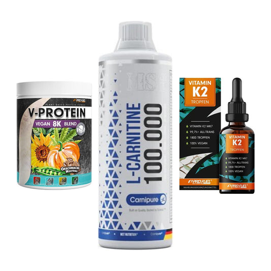 Pflanzliches Set: ProFuel V-Prote + MST L-Carnitine + ProFuel Vitamin – alle enthaltenen Artikel