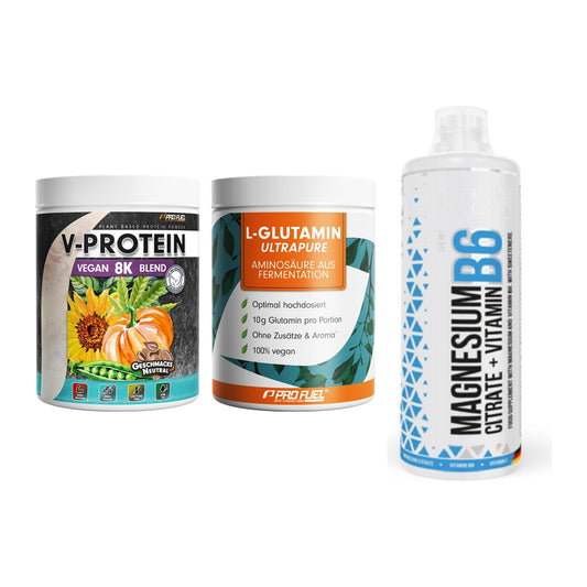 Pflanzliches Set: ProFuel V-Prote + ProFuel Glutami + MST Magnesium – alle enthaltenen Artikel