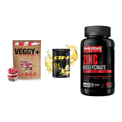 Pflanzliches Set: Sinob VEGGY + GN EAA Xtreme + Body Attack – alle enthaltenen Artikel