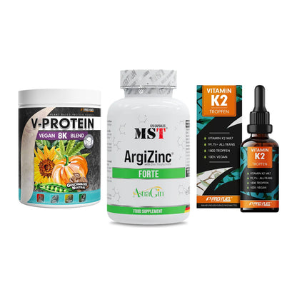 Pflanzliches Set: ProFuel V-Prote + MST ArgiZinc + ProFuel Vitamin – alle enthaltenen Artikel