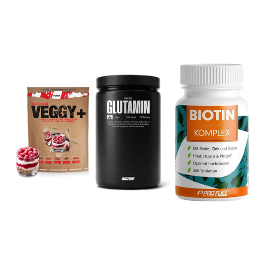 Pflanzliches Set: Sinob VEGGY + Big Zone + ProFuel BIOTIN – alle enthaltenen Artikel