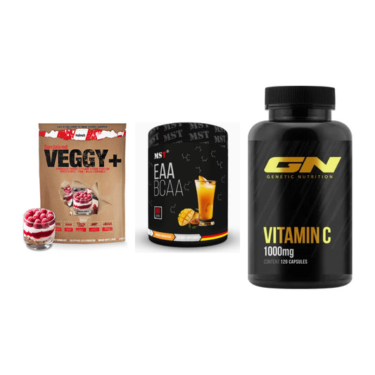 Pflanzliches Set: Sinob VEGGY + MST EAA & BCAA + GN Vitamin C – alle enthaltenen Artikel