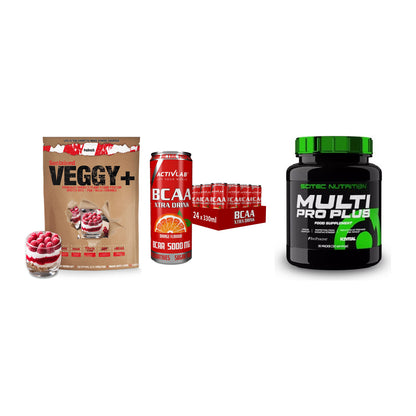 Pflanzliches Set: Sinob VEGGY + Activlab BCAA + Scitec Multi – alle enthaltenen Artikel