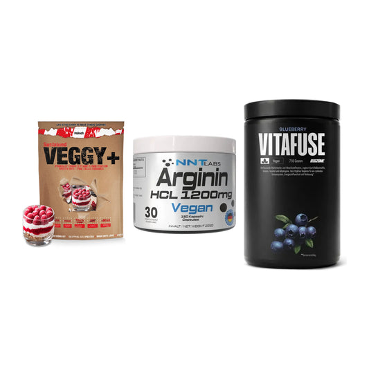 Pflanzliches Set: Sinob VEGGY + NNT Arginin HCL + Big Zone – alle enthaltenen Artikel