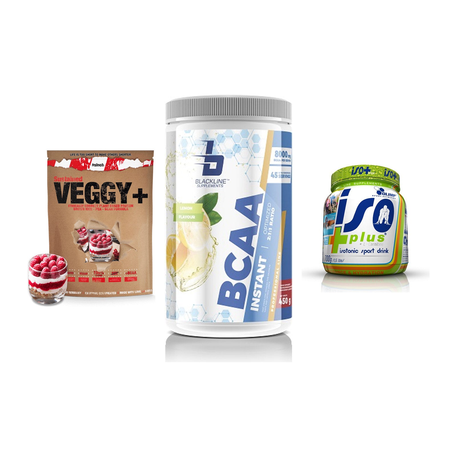 Pflanzliches Set: Sinob VEGGY + Blackline + Olimp Iso Plus – alle enthaltenen Artikel