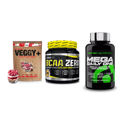 Pflanzliches Set: Sinob VEGGY + BioTech BCAA + Scitec Mega – alle enthaltenen Artikel