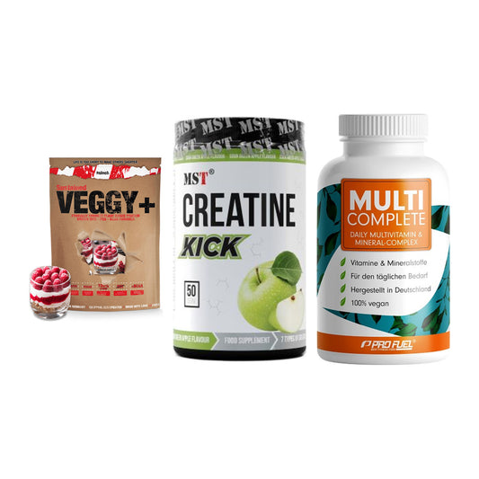 Pflanzliches Set: Sinob VEGGY + MST Creatine + ProFuel MULTI – alle enthaltenen Artikel