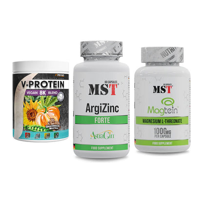 Pflanzliches Set: ProFuel V-Prote + MST ArgiZinc + MST Magnesium – alle enthaltenen Artikel