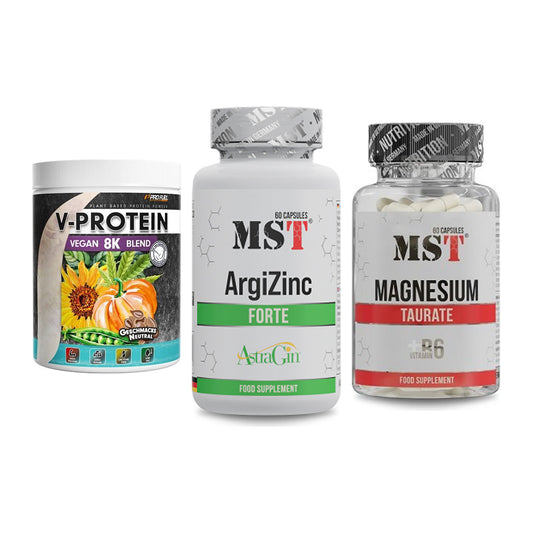 Pflanzliches Set: ProFuel V-Prote + MST ArgiZinc + MST Magnesium – alle enthaltenen Artikel