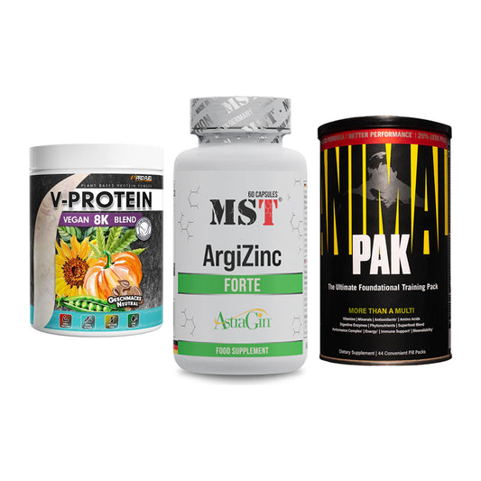 Pflanzliches Set: ProFuel V-Prote + MST ArgiZinc + Universal – alle enthaltenen Artikel