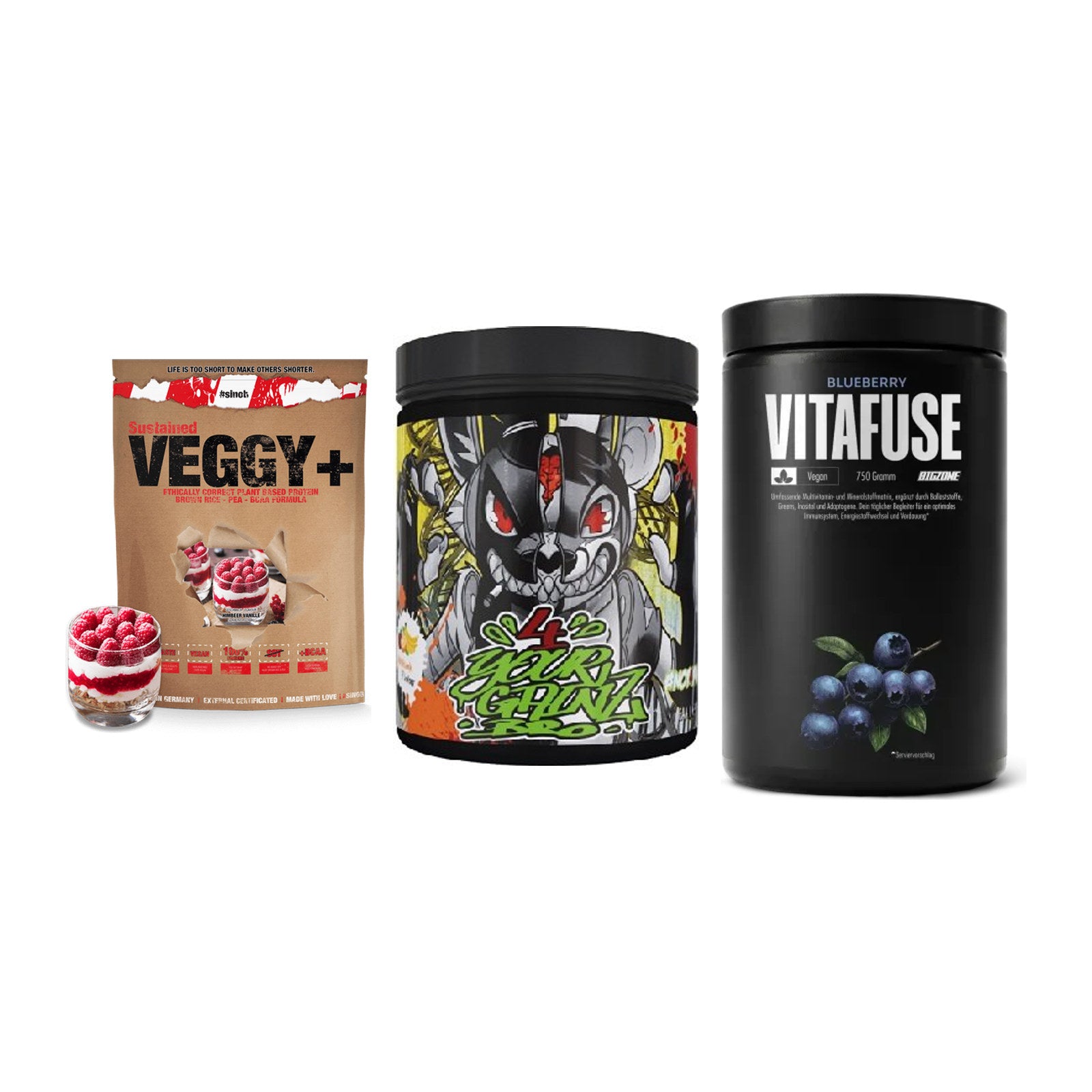 Pflanzliches Set: Sinob VEGGY + BPS-Pharma + Big Zone – alle enthaltenen Artikel