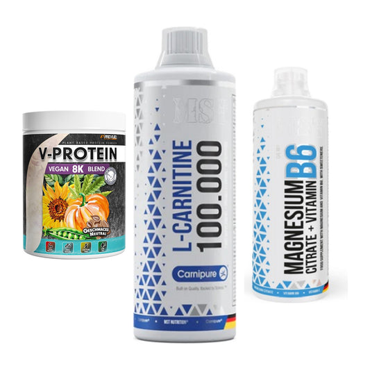 Pflanzliches Set: ProFuel V-Prote + MST L-Carnitine + MST Magnesium – alle enthaltenen Artikel