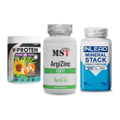 Pflanzliches Set: ProFuel V-Prote + MST ArgiZinc + INLEAD Mineral – alle enthaltenen Artikel