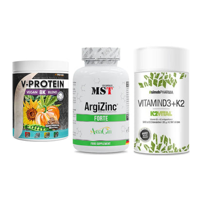 Pflanzliches Set: ProFuel V-Prote + MST ArgiZinc + Sinob Vitamin – alle enthaltenen Artikel