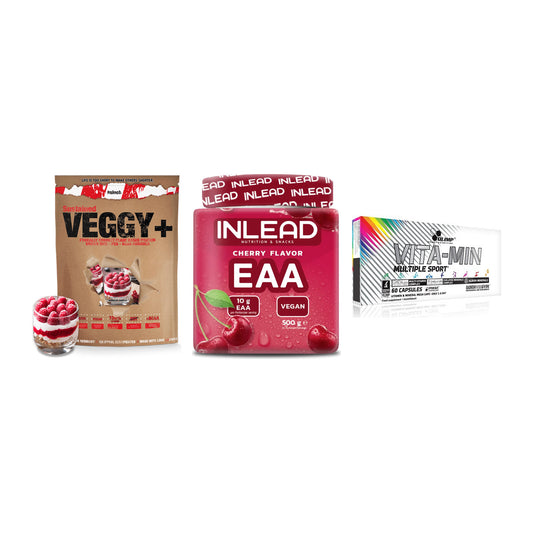 Pflanzliches Set: Sinob VEGGY + INLEAD EAA + Olimp Vita-Min – alle enthaltenen Artikel