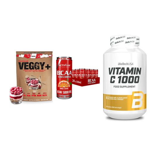 Pflanzliches Set: Sinob VEGGY + Activlab BCAA + BioTech Vitamin – alle enthaltenen Artikel