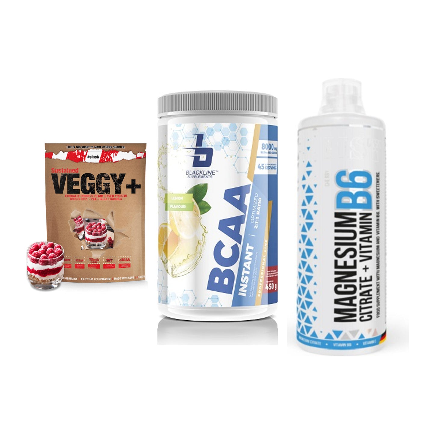 Pflanzliches Set: Sinob VEGGY + Blackline + MST Magnesium – alle enthaltenen Artikel