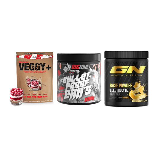Pflanzliches Set: Sinob VEGGY + Big Zone + GN Base Powder – alle enthaltenen Artikel
