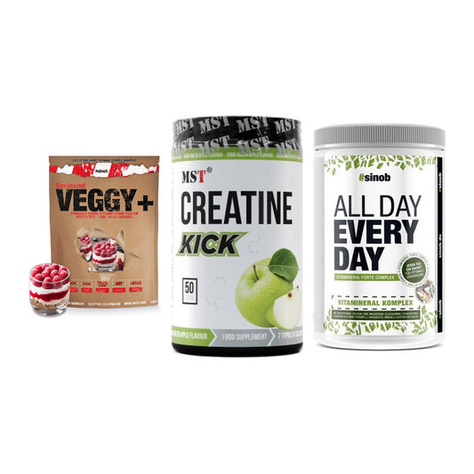 Pflanzliches Set: Sinob VEGGY + MST Creatine + Sinob All Day – alle enthaltenen Artikel