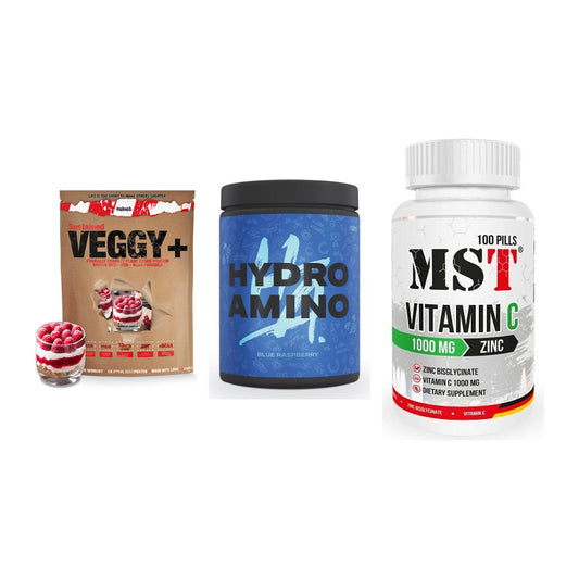 Pflanzliches Set: Sinob VEGGY + Nanosupps Hydro + MST Vitamin C – alle enthaltenen Artikel