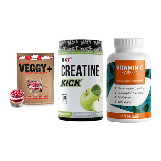 Pflanzliches Set: Sinob VEGGY + MST Creatine + ProFuel Vitamin – alle enthaltenen Artikel