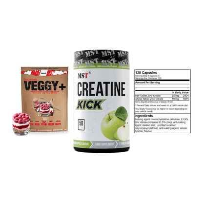 Pflanzliches Set: Sinob VEGGY + MST Creatine + GN Zinc Citrate – alle enthaltenen Artikel