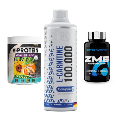 Pflanzliches Set: ProFuel V-Prote + MST L-Carnitine + Scitec ZMB – alle enthaltenen Artikel