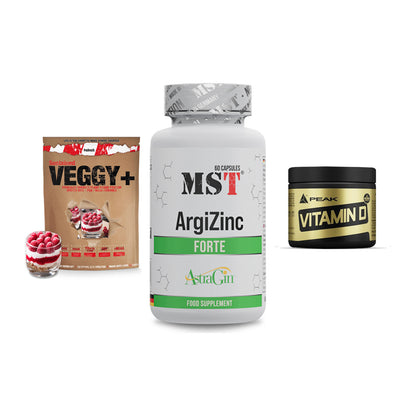 Pflanzliches Set: Sinob VEGGY + MST ArgiZinc + Peak Vitamin D – alle enthaltenen Artikel