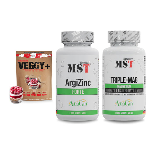 Pflanzliches Set: Sinob VEGGY + MST ArgiZinc + MST Tripple Mag – alle enthaltenen Artikel