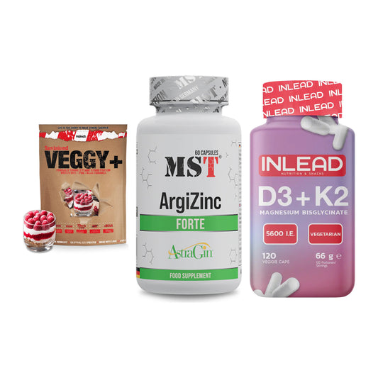 Pflanzliches Set: Sinob VEGGY + MST ArgiZinc + INLEAD Vitamin – alle enthaltenen Artikel