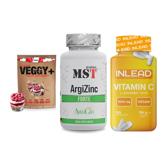 Pflanzliches Set: Sinob VEGGY + MST ArgiZinc + INLEAD Vitamin – alle enthaltenen Artikel