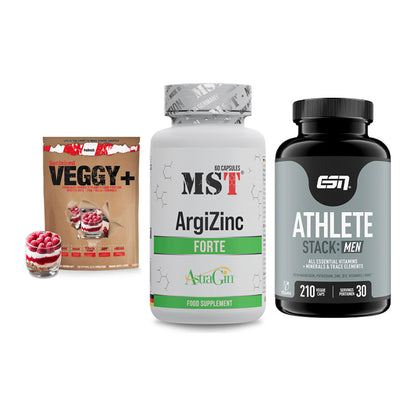 Pflanzliches Set: Sinob VEGGY + MST ArgiZinc + ESN Athlete – alle enthaltenen Artikel