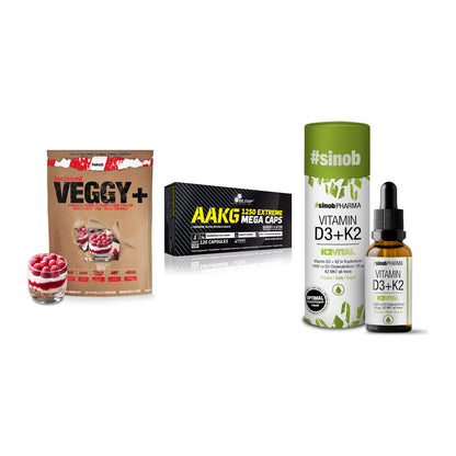 Pflanzliches Set: Sinob VEGGY + Olimp AAKG + Sinob Vitamin – alle enthaltenen Artikel