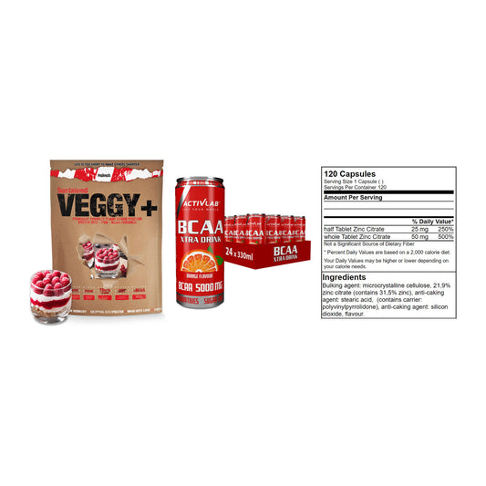 Pflanzliches Set: Sinob VEGGY + Activlab BCAA + GN Zinc Citrate – alle enthaltenen Artikel