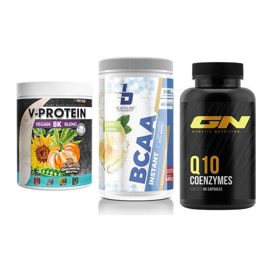 Pflanzliches Set: ProFuel V-Prote + Blackline + GN Q10 Health – alle enthaltenen Artikel