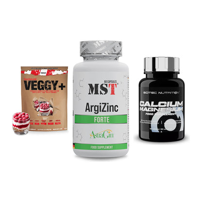Pflanzliches Set: Sinob VEGGY + MST ArgiZinc + Scitec Calcium – alle enthaltenen Artikel