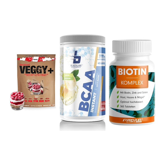 Pflanzliches Set: Sinob VEGGY + Blackline + ProFuel BIOTIN – alle enthaltenen Artikel