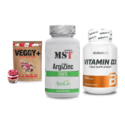 Pflanzliches Set: Sinob VEGGY + MST ArgiZinc + BioTech Vitamin – alle enthaltenen Artikel