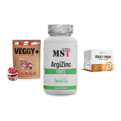 Pflanzliches Set: Sinob VEGGY + MST ArgiZinc + BioTech Daily – alle enthaltenen Artikel