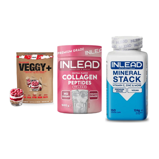 Pflanzliches Set: Sinob VEGGY + INLEAD Collagen + INLEAD Mineral – alle enthaltenen Artikel