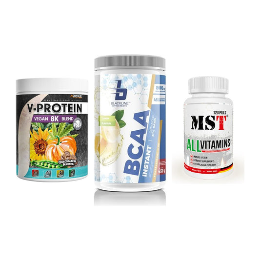 Pflanzliches Set: ProFuel V-Prote + Blackline + MST All Vitamin – alle enthaltenen Artikel