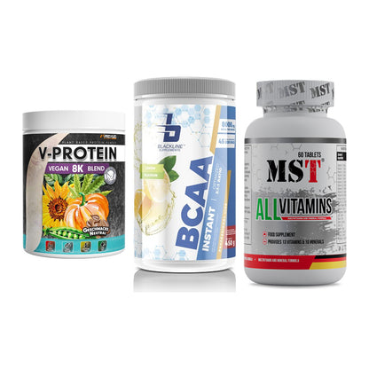 Pflanzliches Set: ProFuel V-Prote + Blackline + MST All Vitamin – alle enthaltenen Artikel
