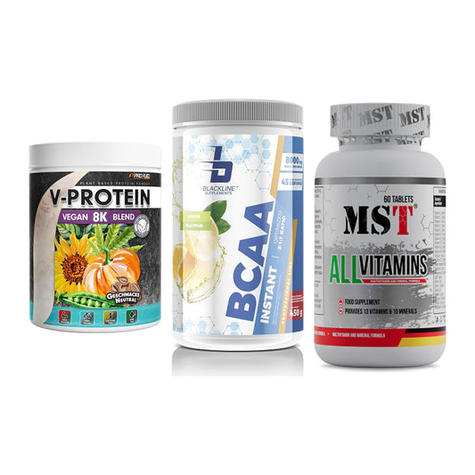 Pflanzliches Set: ProFuel V-Prote + Blackline + MST All Vitamin – alle enthaltenen Artikel