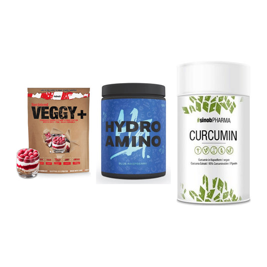 Pflanzliches Set: Sinob VEGGY + Nanosupps Hydro + Sinob Curcumin – alle enthaltenen Artikel