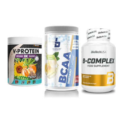Pflanzliches Set: ProFuel V-Prote + Blackline + BioTech B – alle enthaltenen Artikel