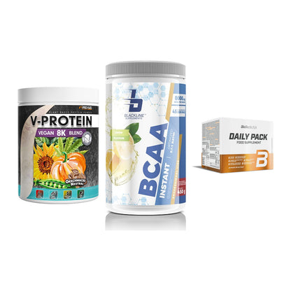 Pflanzliches Set: ProFuel V-Prote + Blackline + BioTech Daily – alle enthaltenen Artikel